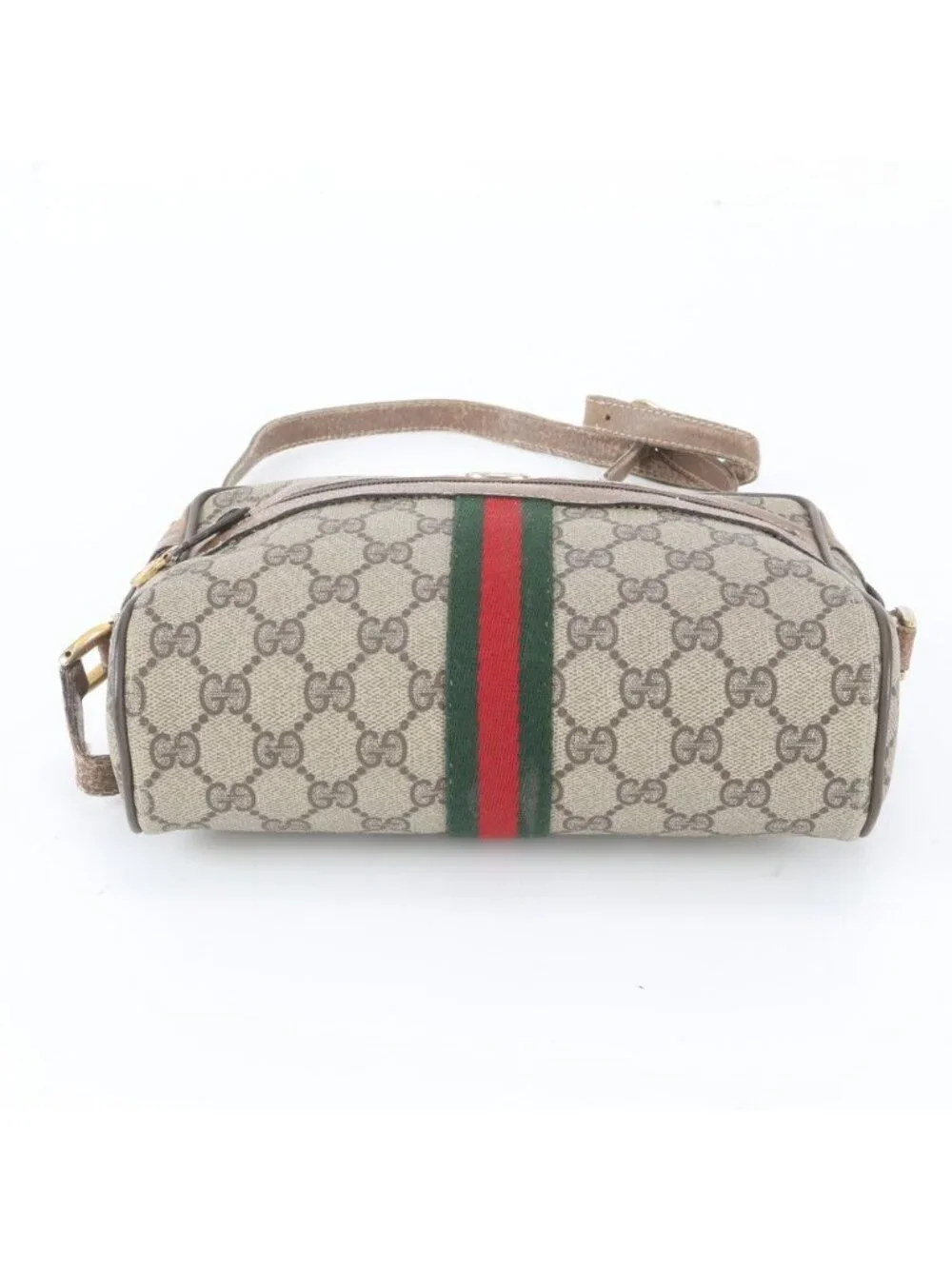 Gucci Vintage GG Supreme Sherry Line Leather Shoulder Bag